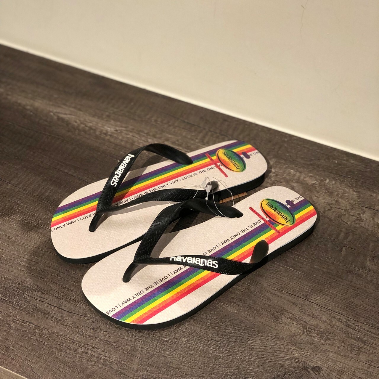 Havaianas哈瓦仕 拖鞋 平權 彩虹 黑 夾腳拖  4146673-1069U