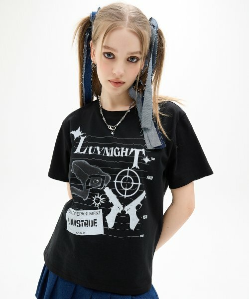LUVISTRUE -  LUVNIGHT TEE(BLACK)