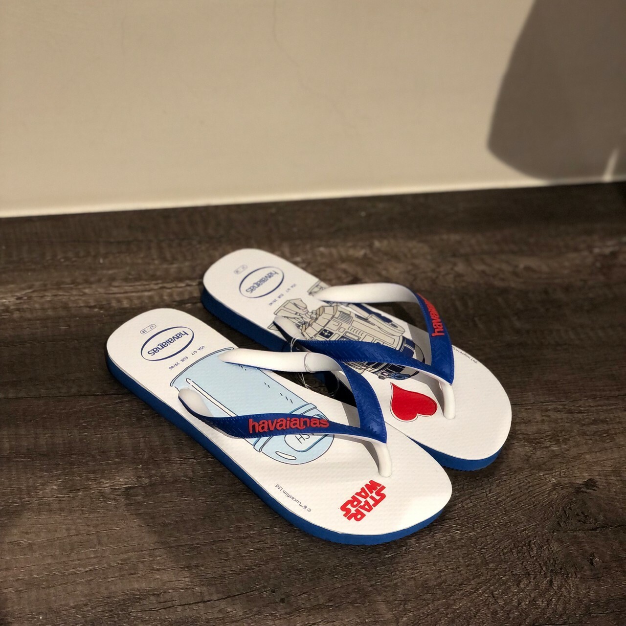 Havaianas哈瓦仕 拖鞋 夾腳拖 星際大戰 R2-D2 巴西 男鞋 女鞋 白/藍 4135185-9438U