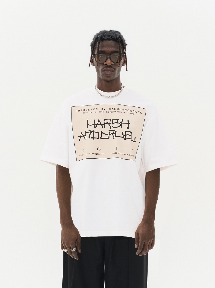 Harsh and Cruel 23SS 塗鴉手寫字體短袖 HM231020122