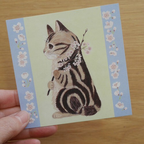 美國短毛貓 插畫便條紙｜日本 4legs