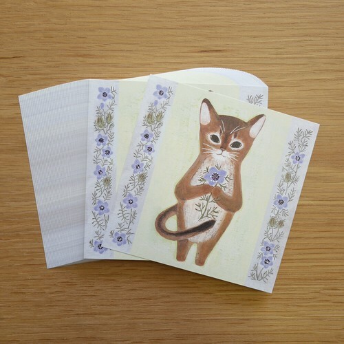 燕尾服貓 插畫便條紙｜日本 4legs