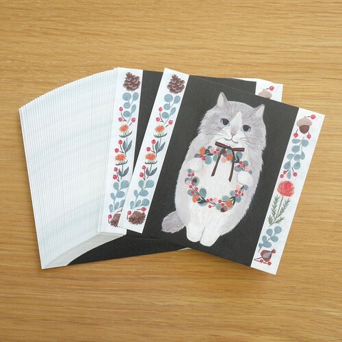 長毛貓 插畫便條紙｜日本 4legs