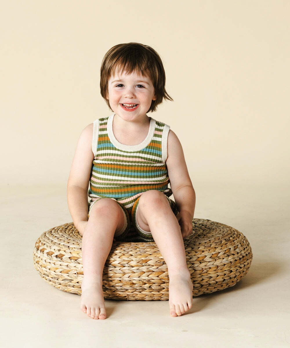 Mabli - Aeron Tank - Olive Stripe