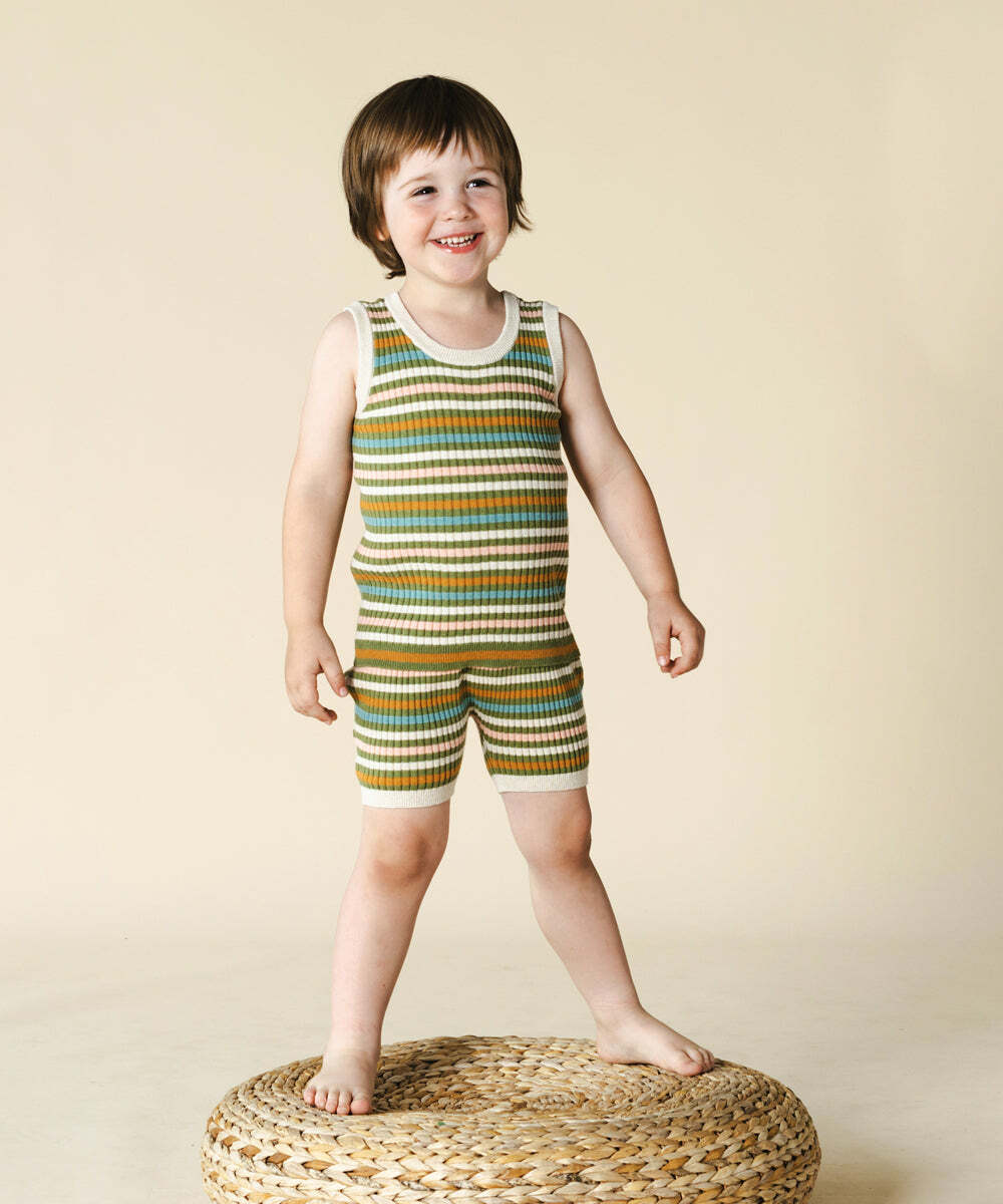 Mabli - Aeron Tank - Olive Stripe