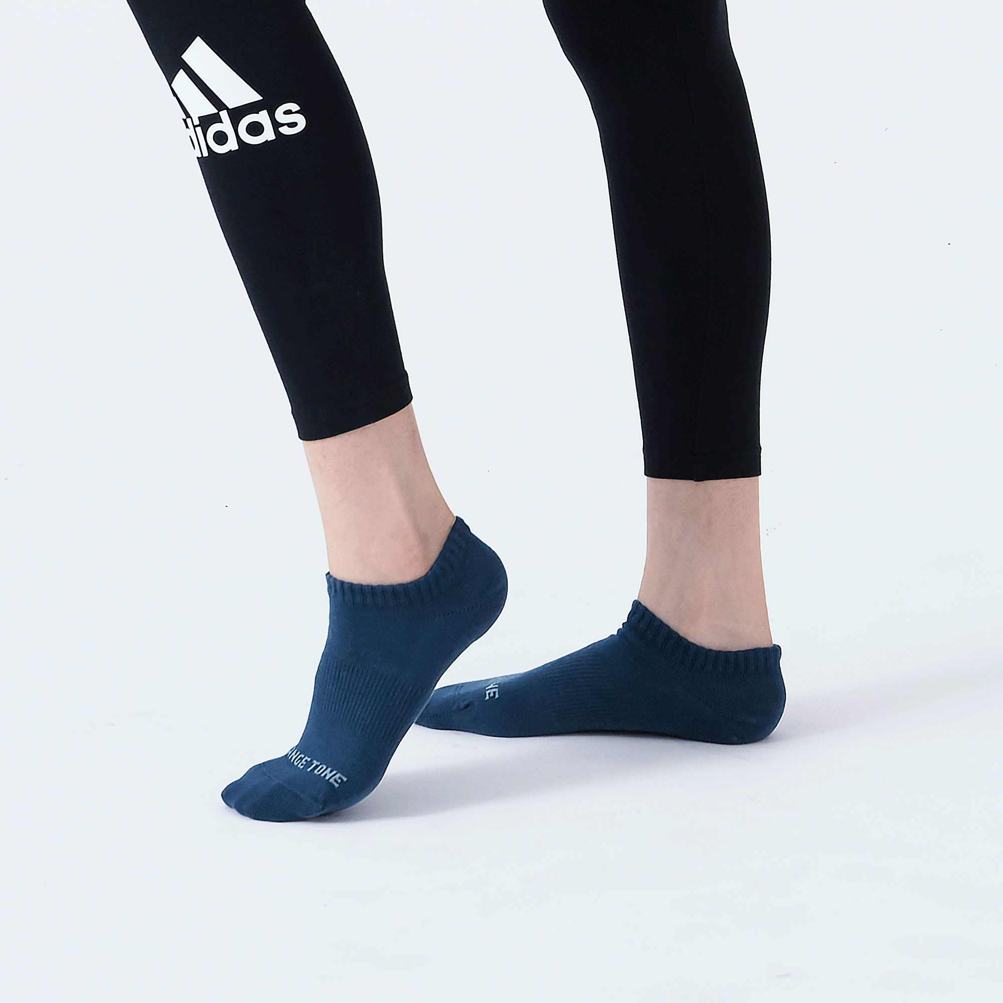 抗菌足弓踝襪〈藍〉