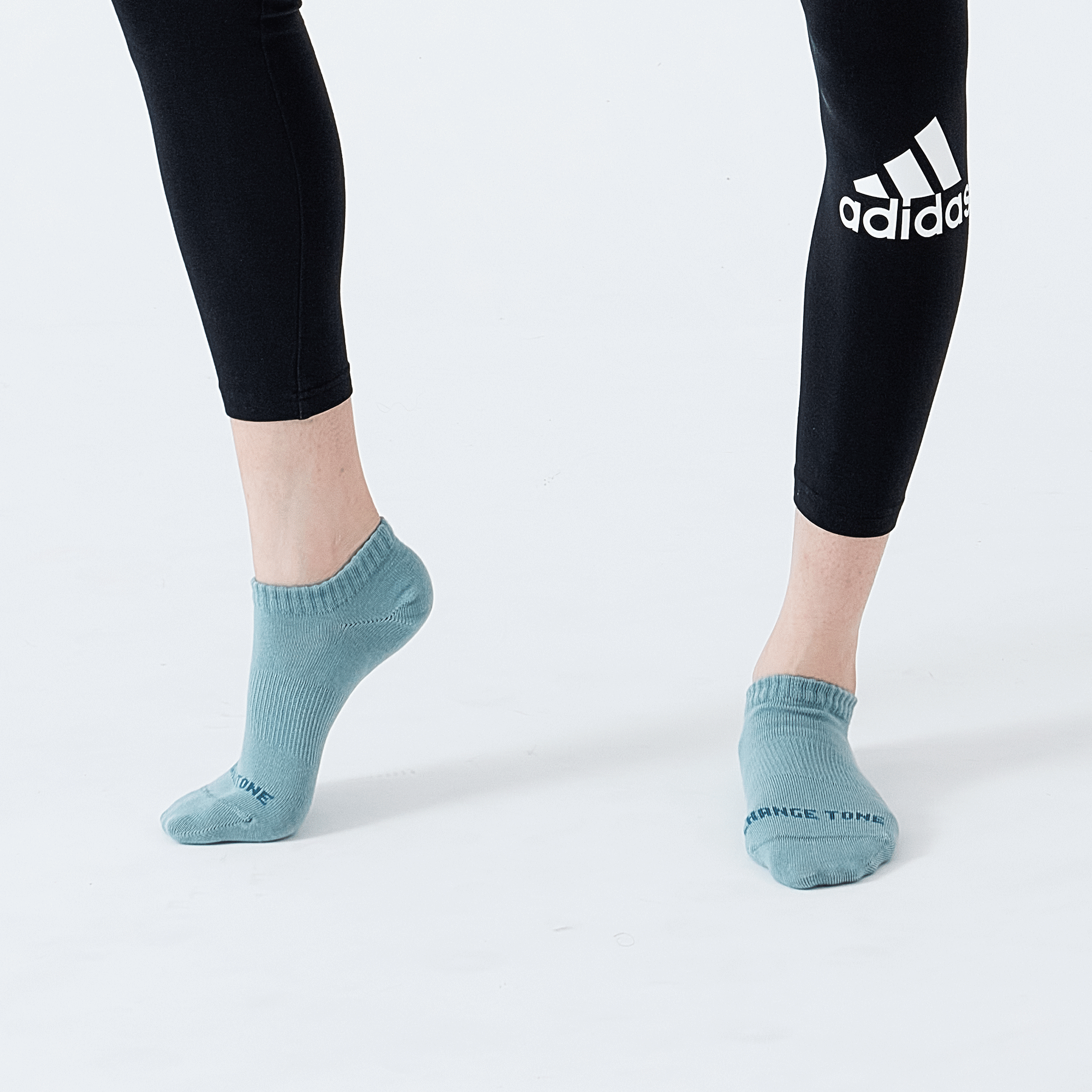 抗菌足弓踝襪〈藍綠〉