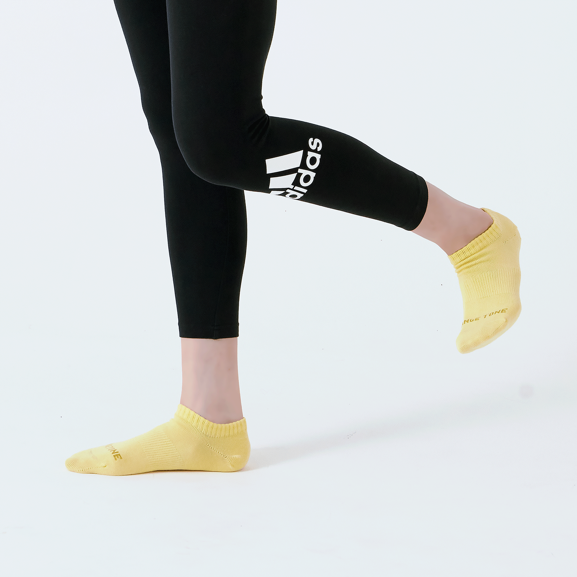 抗菌足弓踝襪〈黃〉