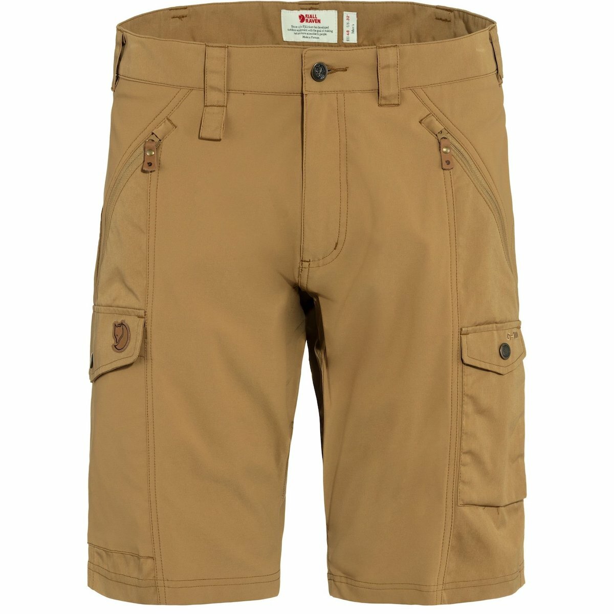 Fjallraven 瑞典北極狐 / 小狐狸 Abisko Shorts 彈性健行短褲 登山短褲 休閒工作褲 男 F82833-232 蕎麥棕 [HappyOutdoor]