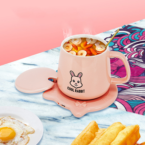 Korea JK Smart Constant Temperature USB Warm Milk Insulation Coaster Office Home Desktop Insulation Cup Mirror Heating Pad (J0867)