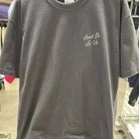 [S] ADLV SCRIPT LOGO PRINTING SHORT SLEEVE T-SHIRT,CHARCOAL, ADLV23SS-SSLSCB-CHA (SAV159)