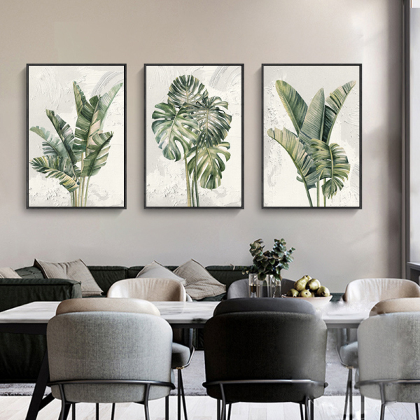 侘寂風綠植無框掛畫