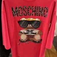 [S] MOSCHINO THIS IS NOT A TOY LONGSLEEVE DRESS,FUXSIA, EV0454-5540-3217, FINAL SALE (SM447)