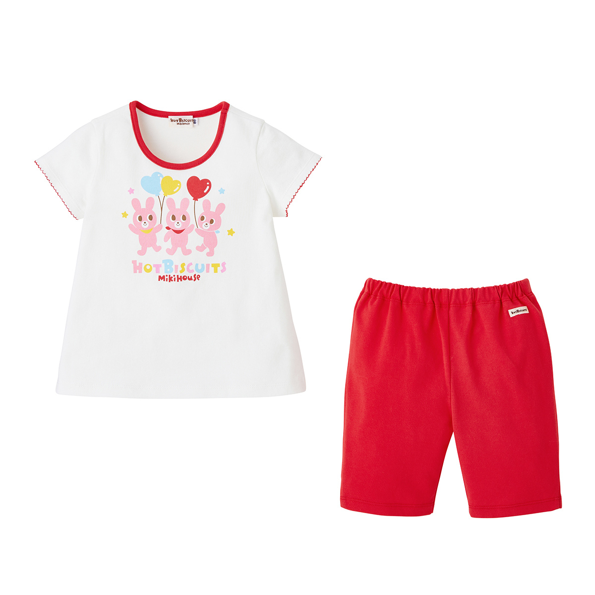 HB 兔子短袖睡衣紅色