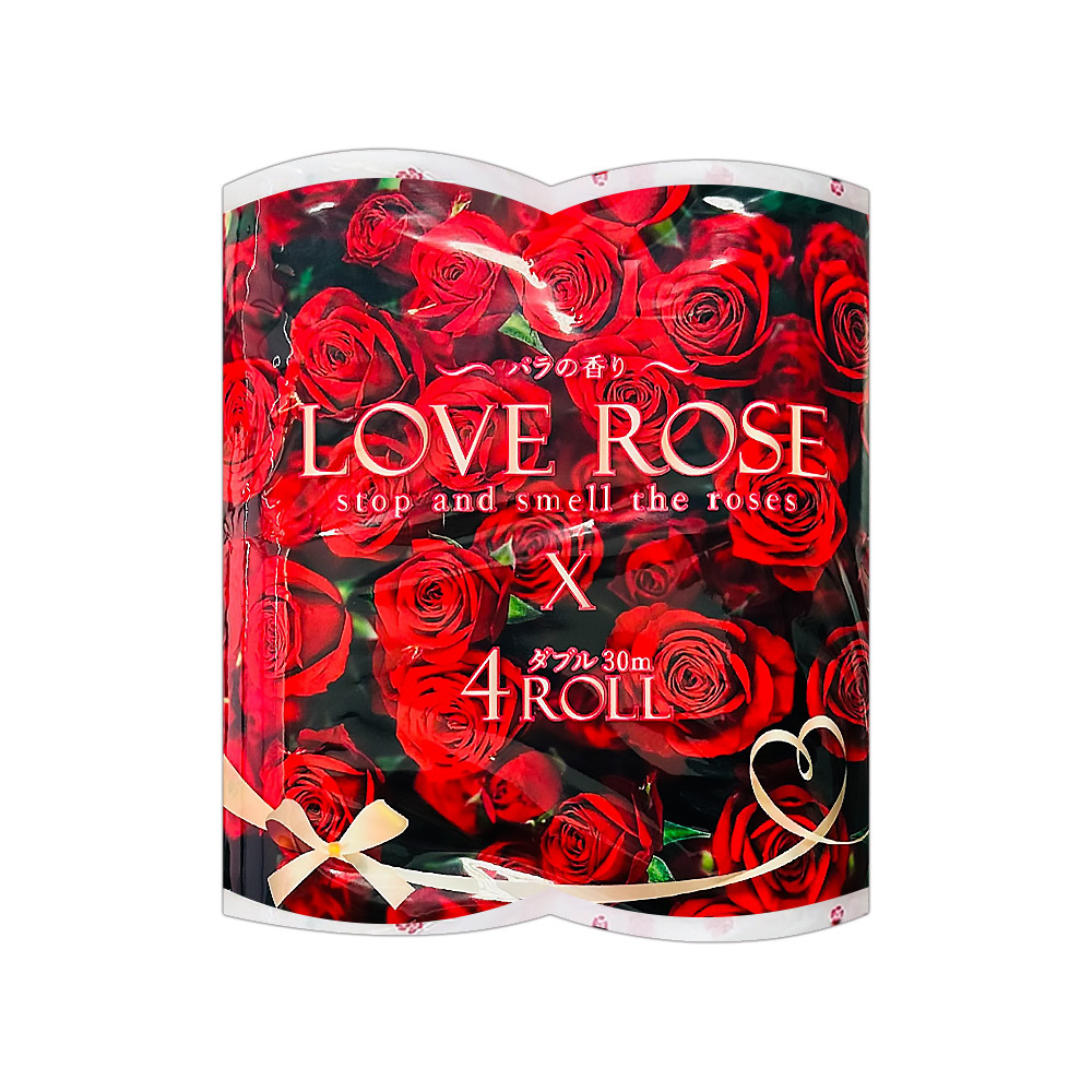 日本LOVE ROSE 印花捲筒衛生紙4捲入