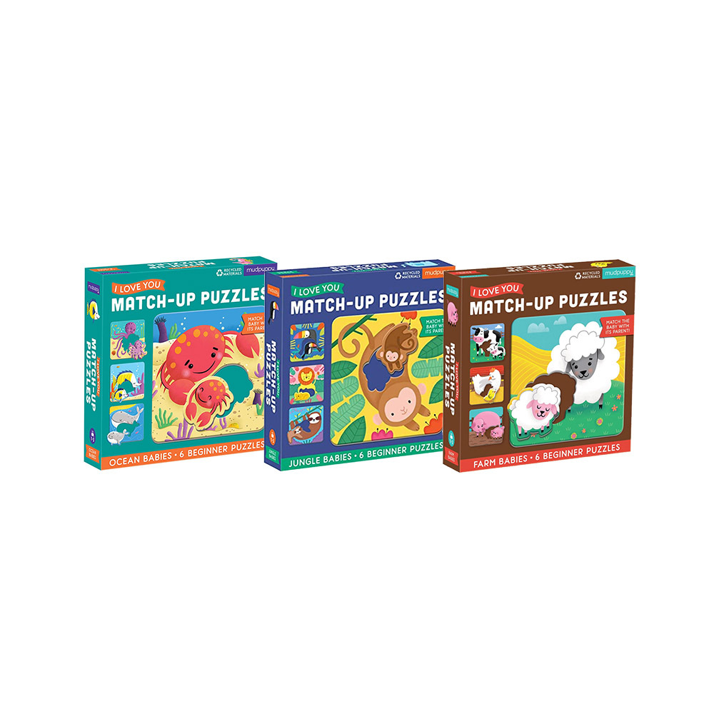 美國Mudpuppy 親子配對拼圖 3款可選