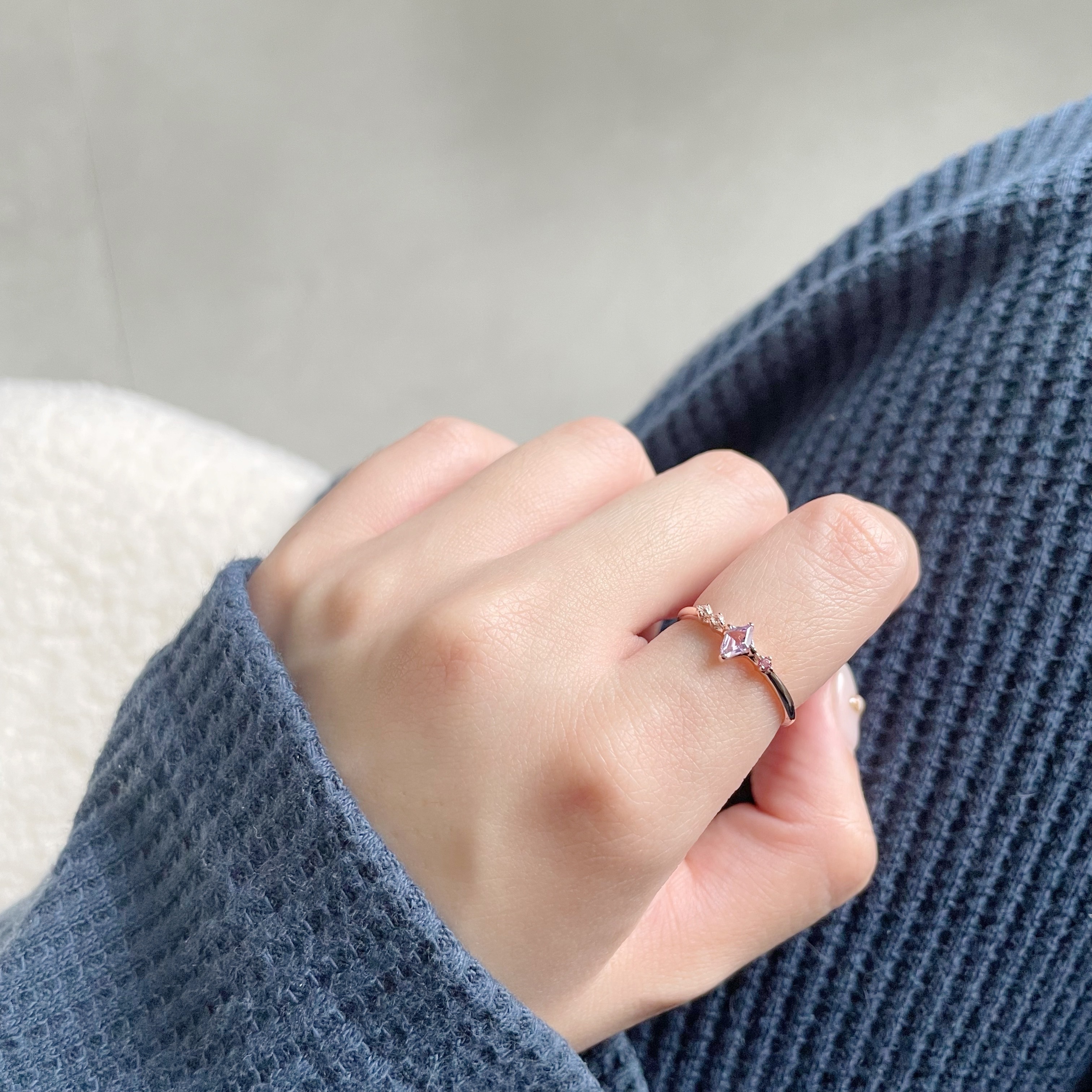 Meteor箏形紫水晶戒指