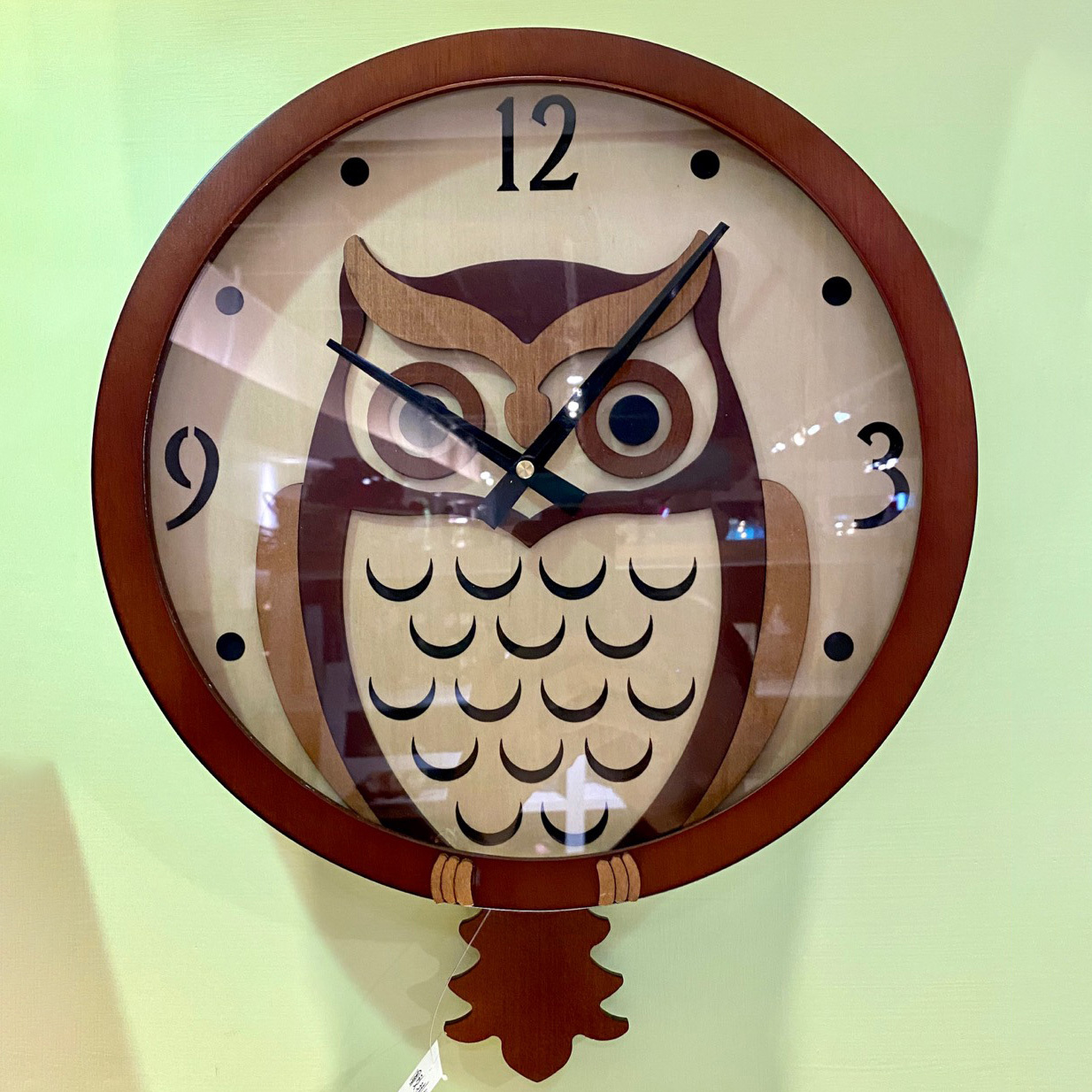 圓型掛鐘-貓頭鷹