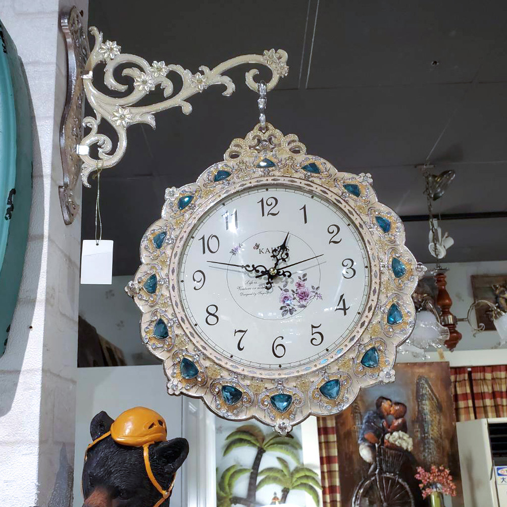 雙面掛鐘-藍寶石