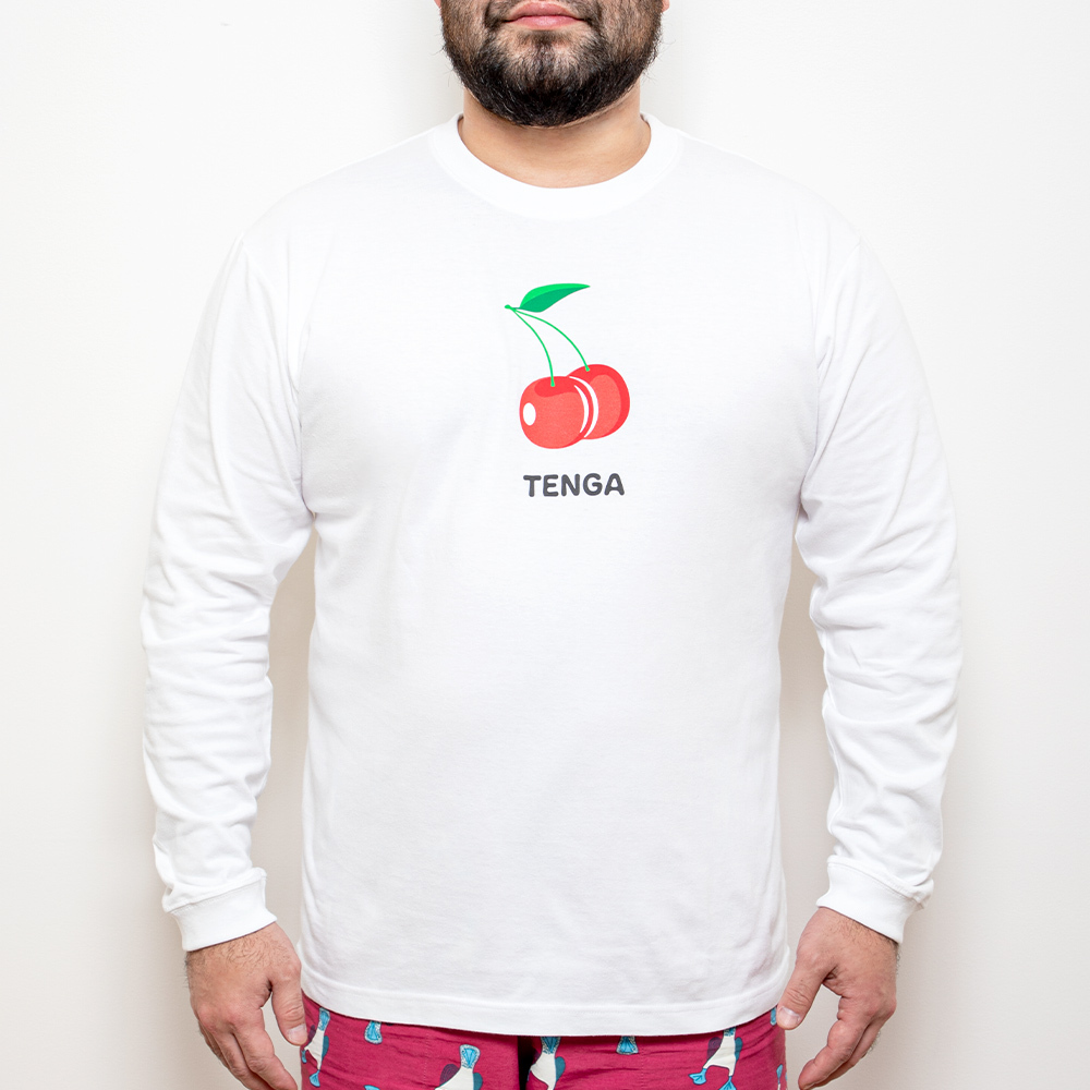 TENGA Cherry 長袖T恤 白