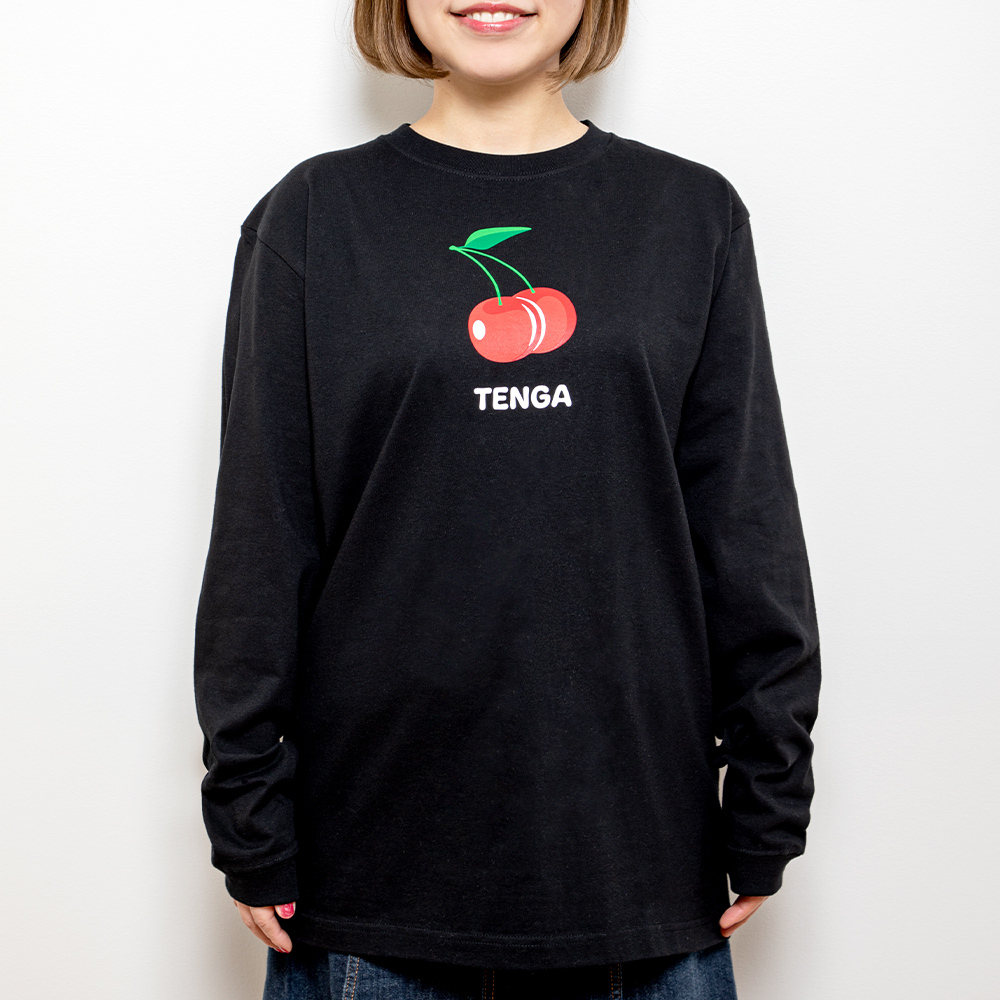 TENGA Cherry 長袖T恤 黑