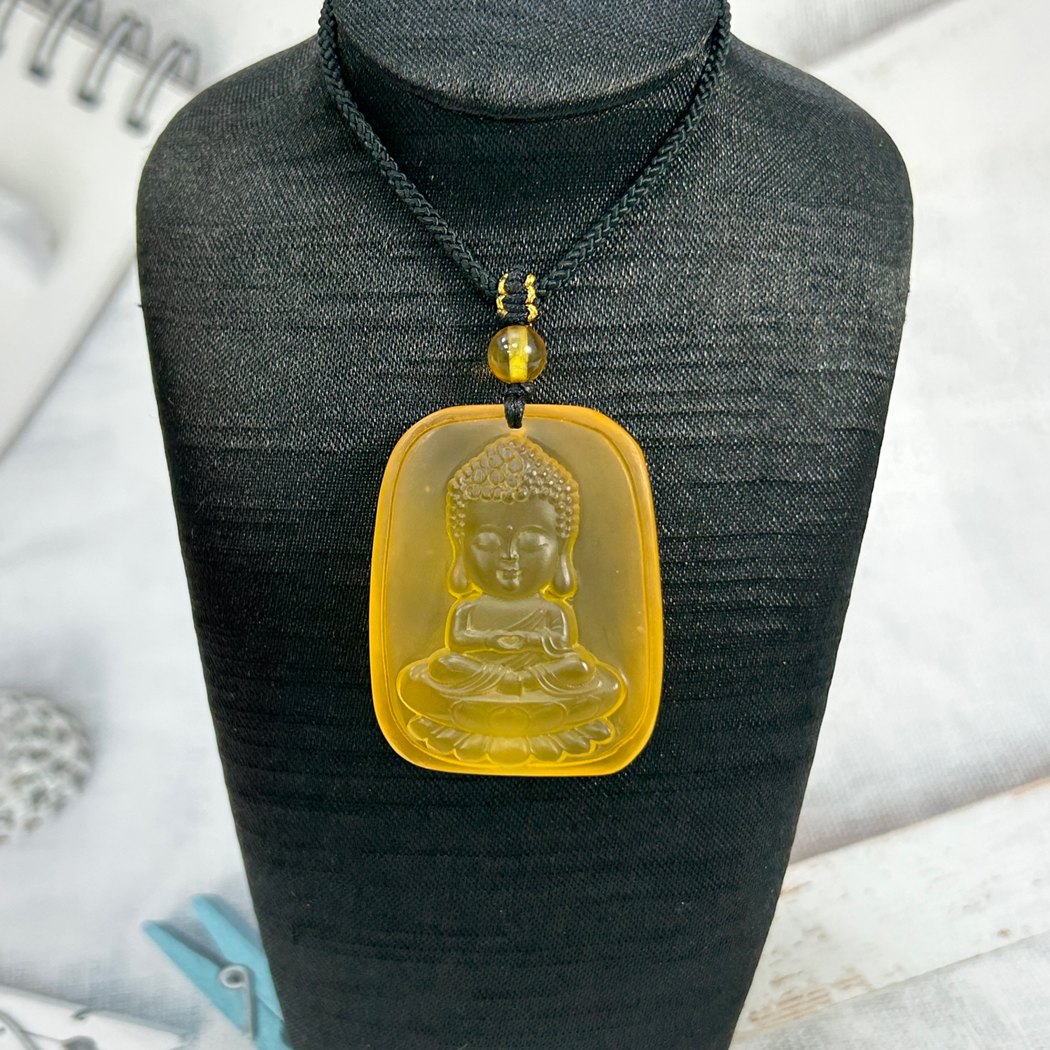 精品款1A天然波羅的海金絞蜜蠟寶寶佛掛牌配繩項鍊