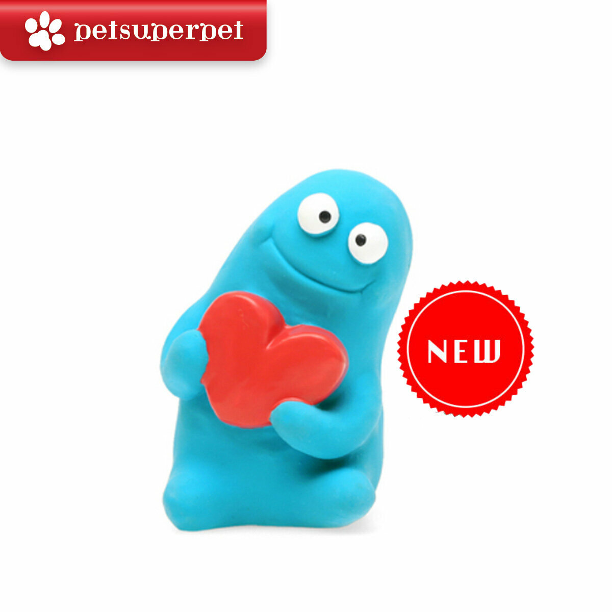 【新上架！】Q-monster 寵物發聲膠軟玩具 —抱心仔 (8.5*5.5cm)