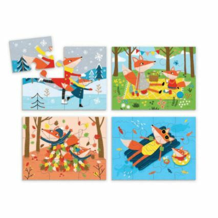 美國Mudpuppy  四合一漸進式拼圖 2款可選