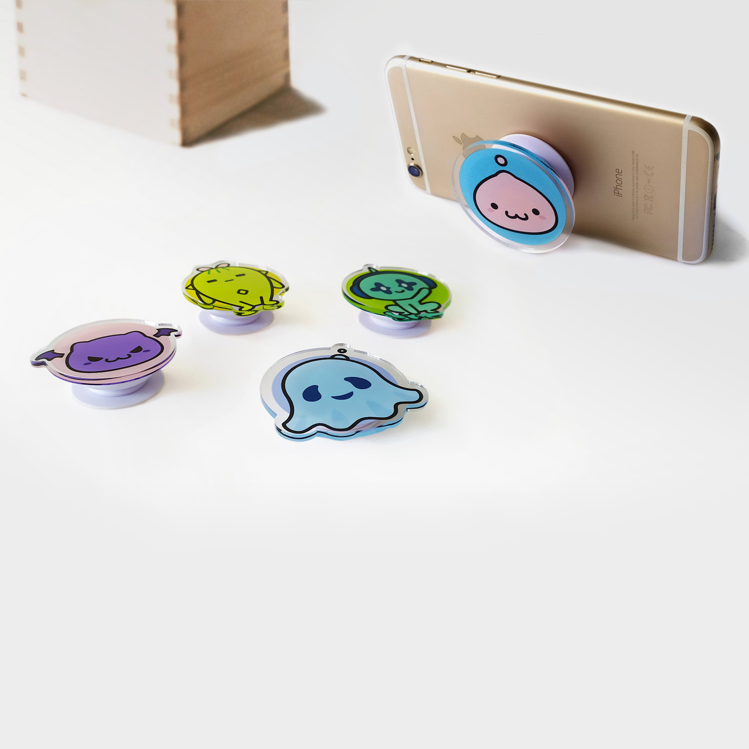 《RO仙境傳說》手機氣囊支架（波利/惡魔波利/幽靈波利/羅達蛙/摩卡）