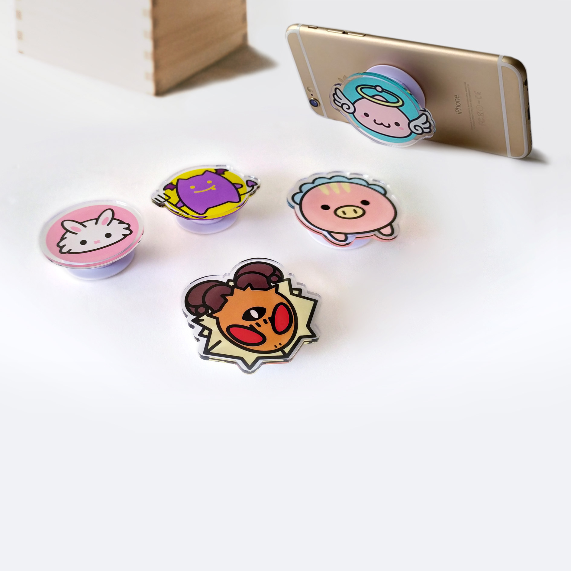 《RO仙境傳說》手機氣囊支架（天使波利/小惡魔/瘋兔/小野豬/巴風特）