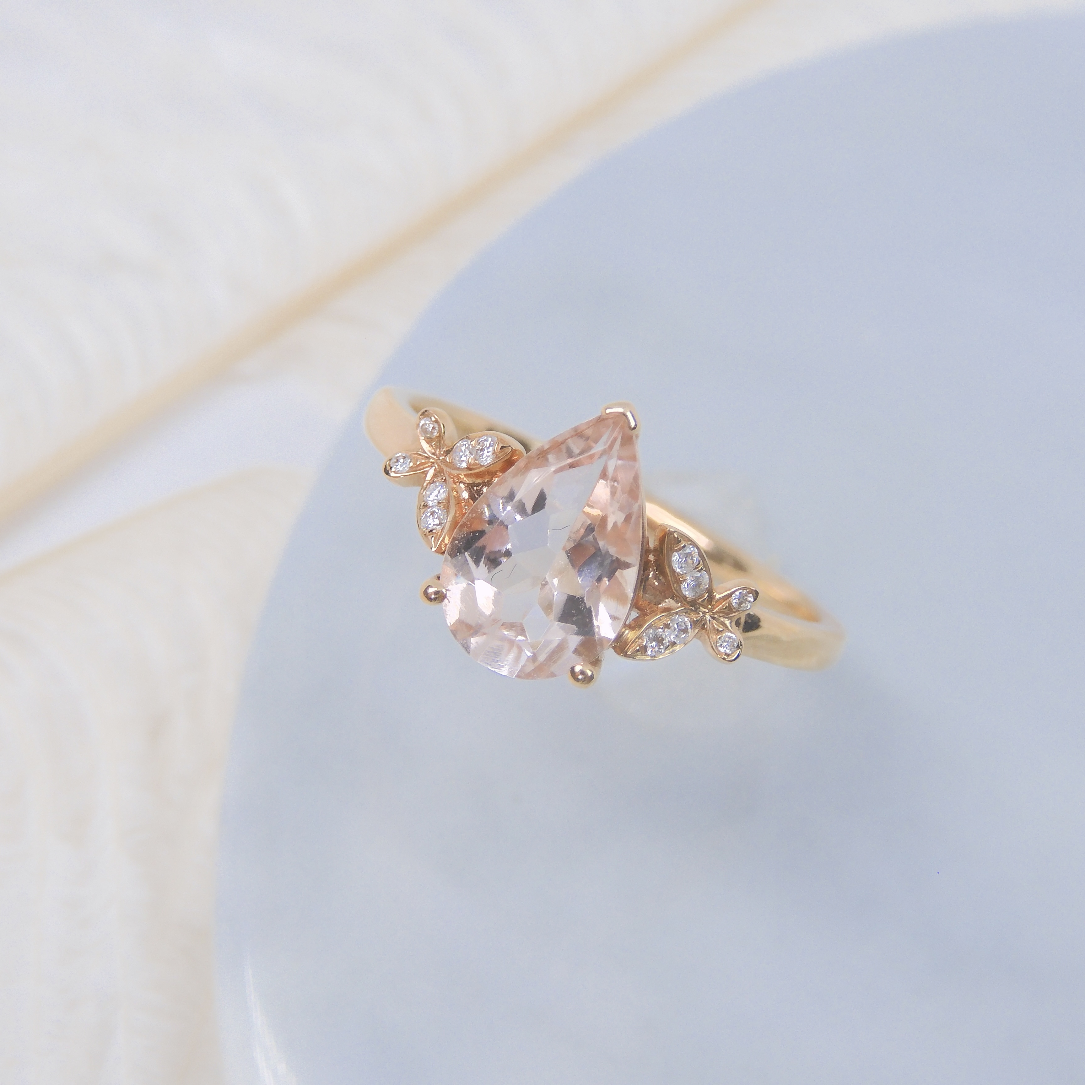 18K金 1.02ct 摩根石戒指