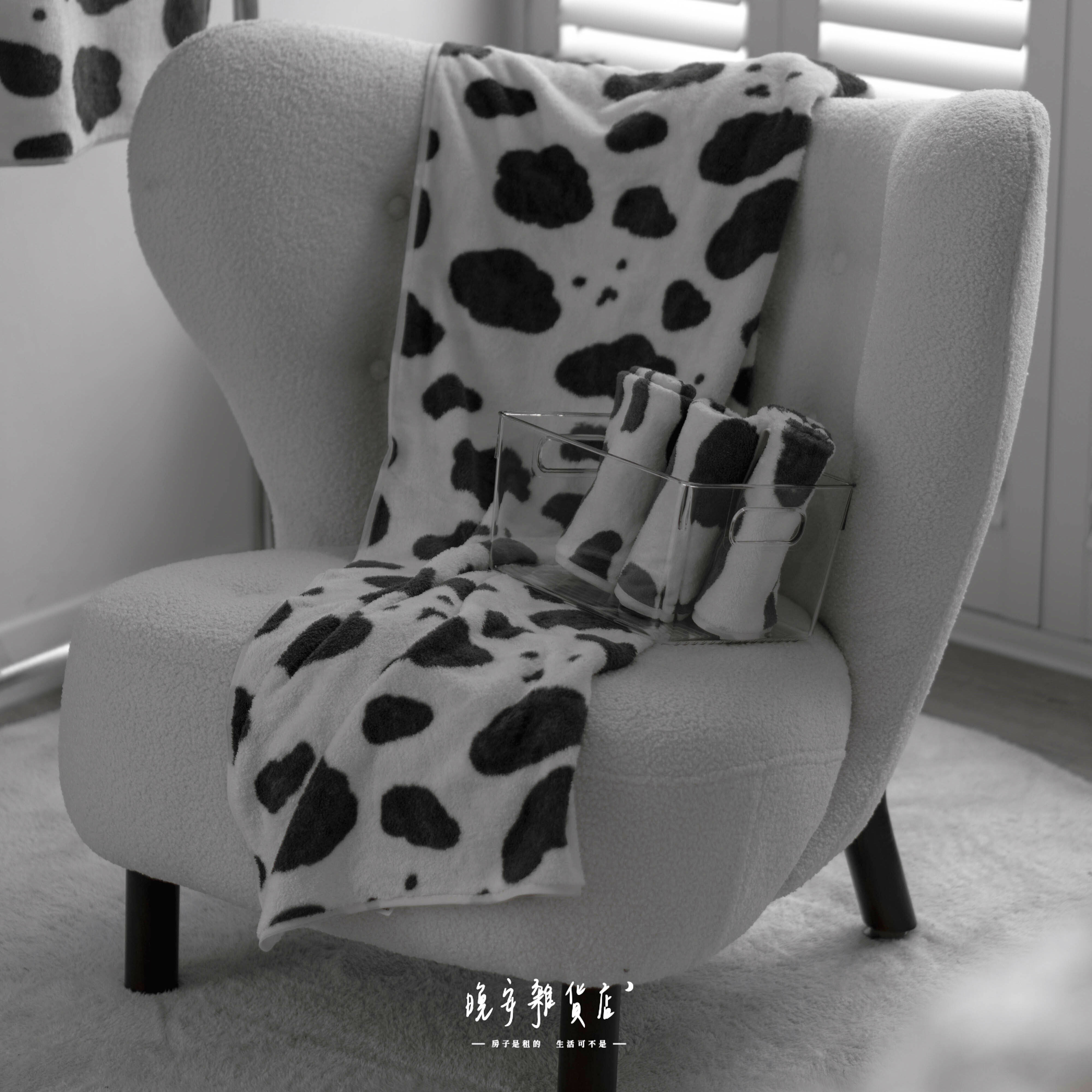 【奶牛熊熊】珊瑚絨浴巾毛巾組