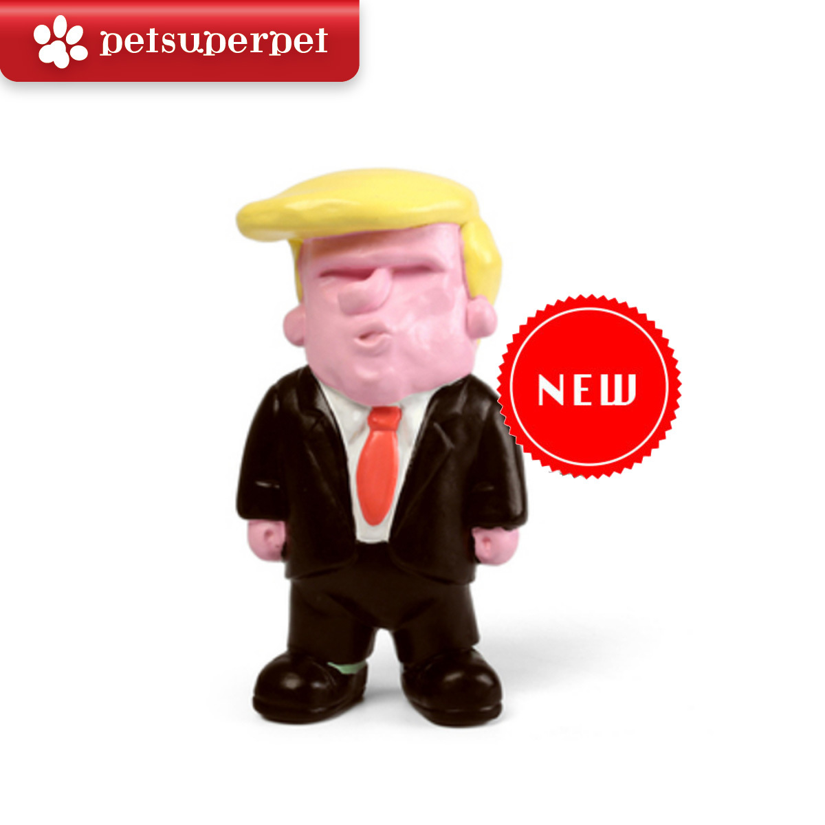 【新上架！】Q-monster 寵物發聲膠軟玩具 —Trump (14*7cm)