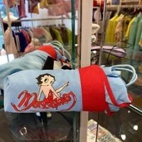 [S] MOSCHINO BETTY BOOP PRINT MINI UMBRELLA,SKY BLUE/RED, 9999000021386 (SM461)