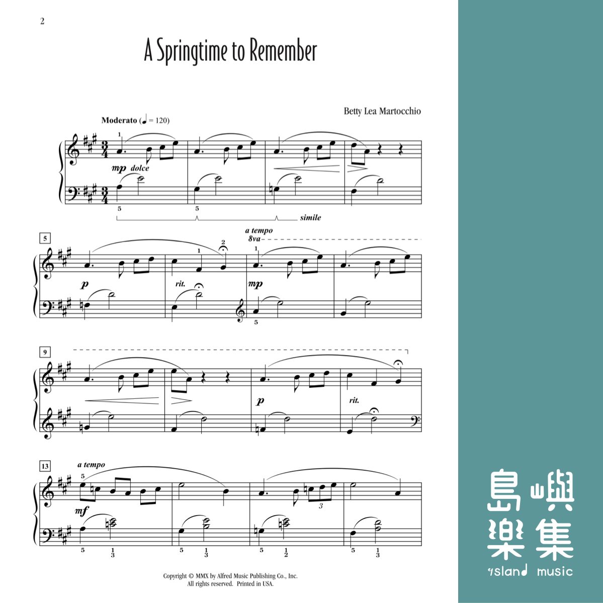 A SPRINGTIME TO REMEMBER/PNO SOL