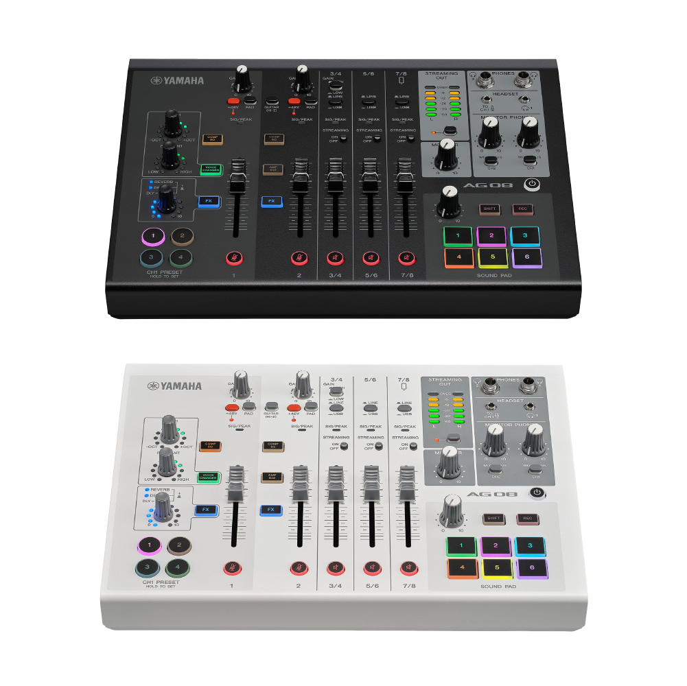 Yamaha Yamaha / AG08 8軌混音機 / USB-C錄音介面(iOS可用)(2色) — 三峽錄音 / 音響｜YA! 玩音樂