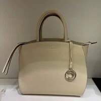 [S] COCCINELLE E1915180380Y87TU C LOGO LEATHER HANDBAG,IVORY, 8059978503442 (SCC26)