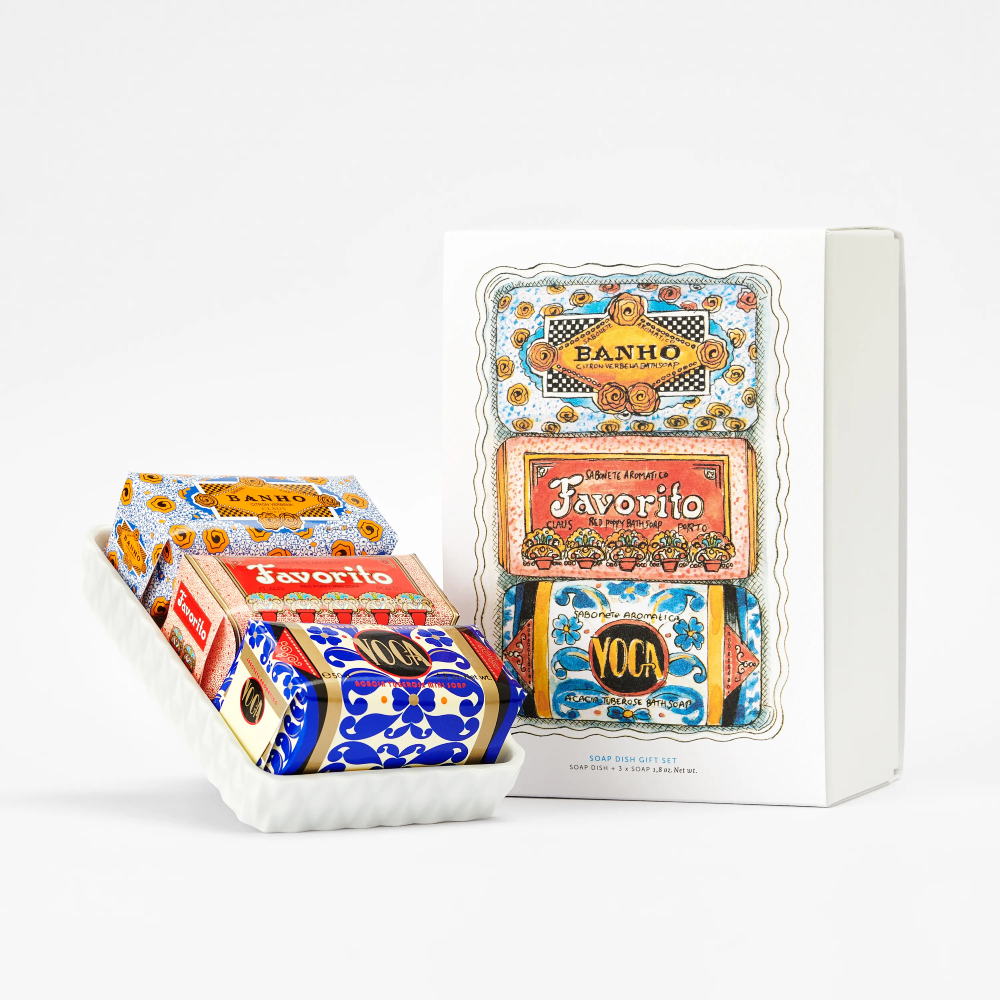 Claus Porto｜里斯本頌歌皇家香氛皂3入+皂盤禮盒組 (皂盤 + 50g x 3)