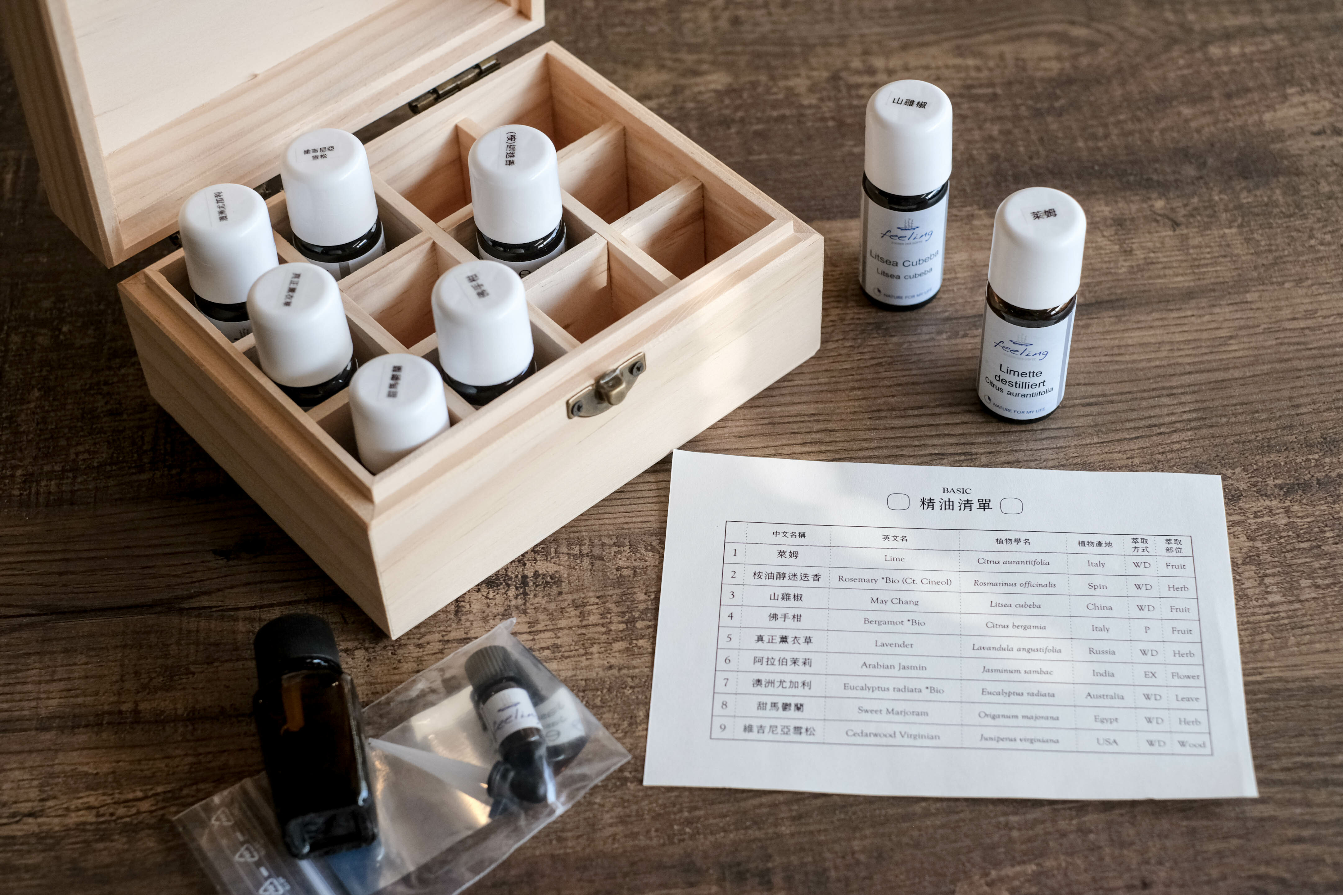 線上課程材料包 | 九格精油調香組