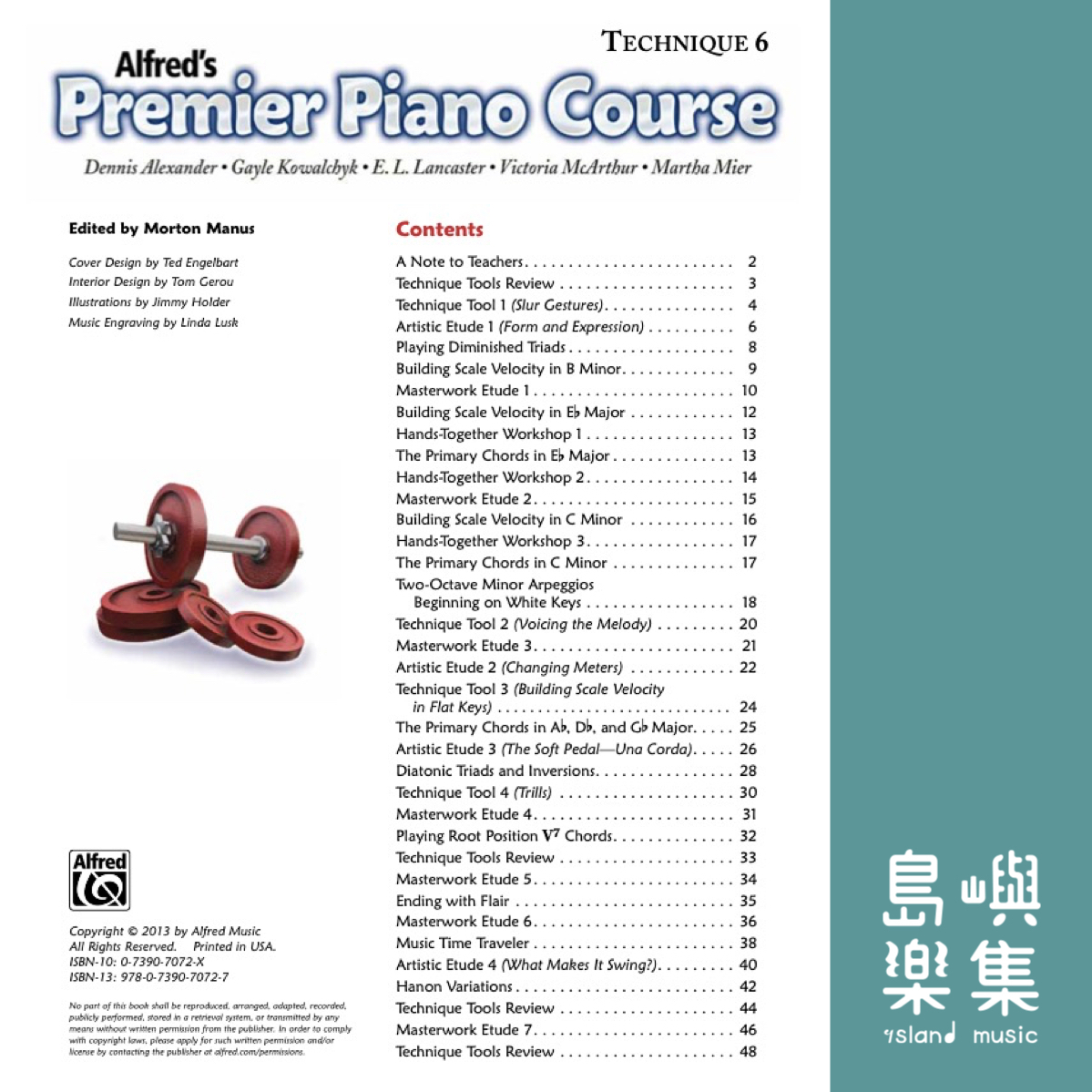 Alfred's Premier Piano Course Technique 6