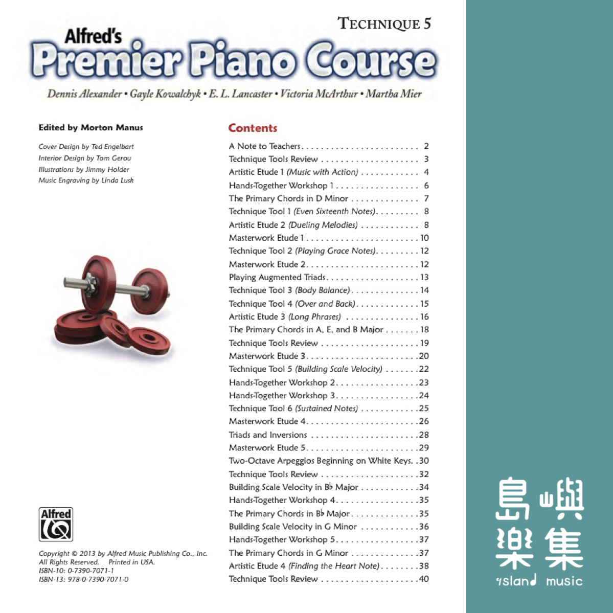 Alfred's Premier Piano Course Technique 5