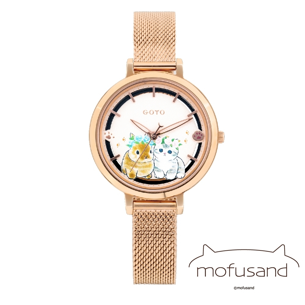 【GOTO】貓福珊迪聯名錶款-花圈兔兔米蘭帶款 GM3102L-44-1R1 36mm 現代鐘錶