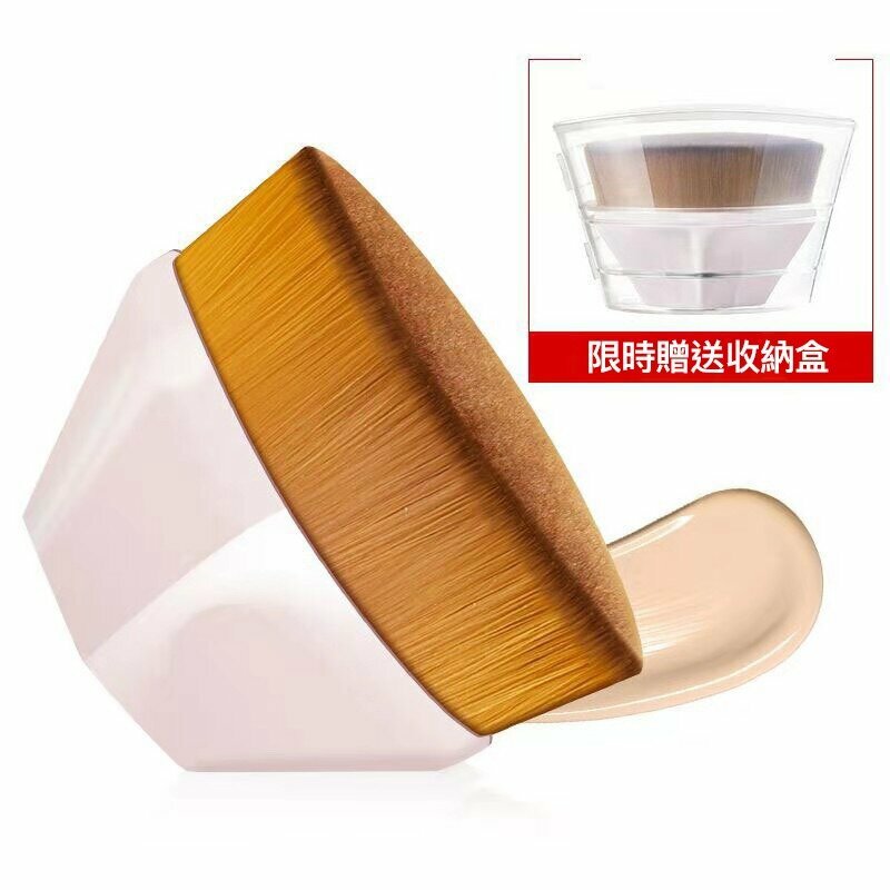 化粧粉底掃  專業美肌平頭化妝魔術刷 櫻花粉色