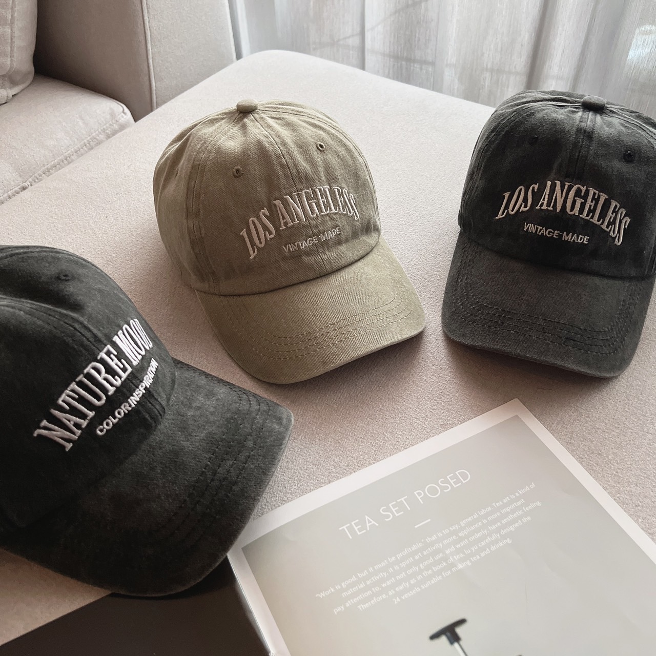 NATU水洗美式老帽/二款