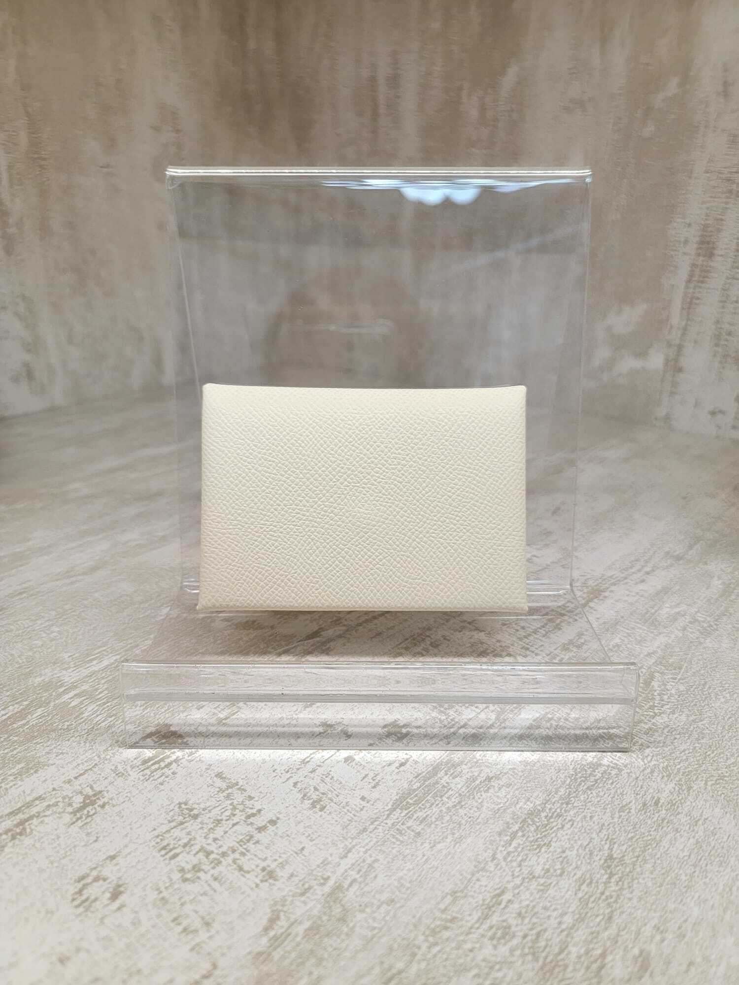 Hermes calvi duo nata 卡包 奶油白