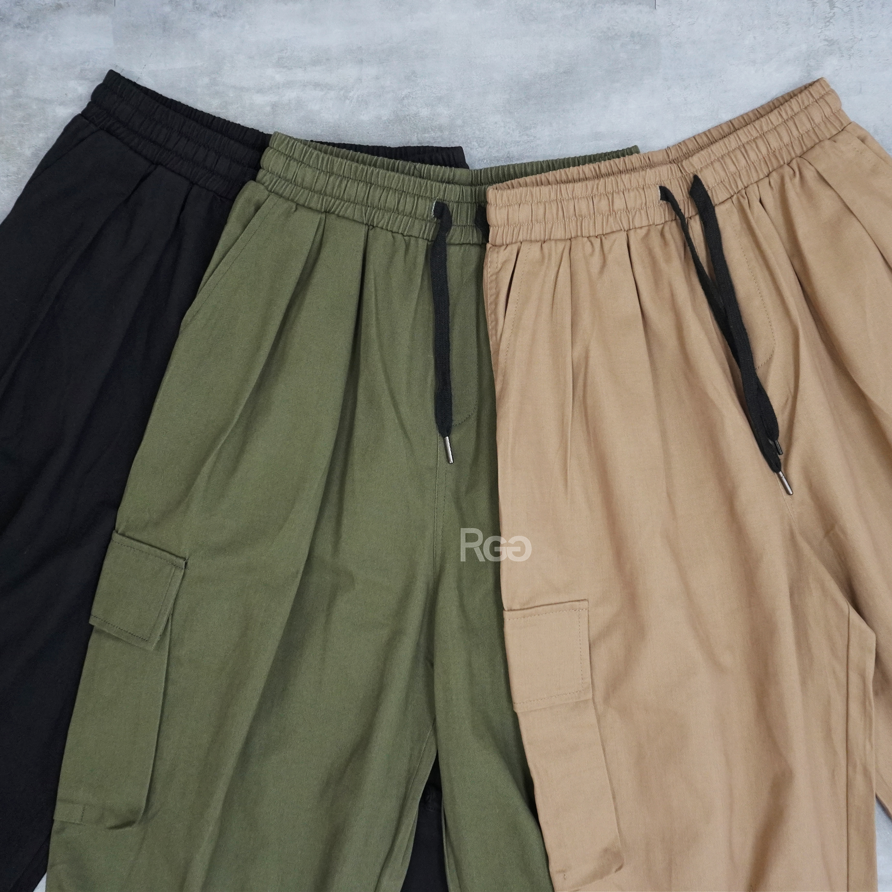 #16166 厚磅 六口袋錐形工裝長褲