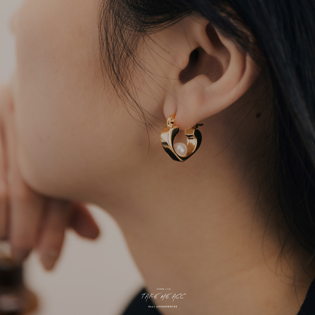 心中的愛｜純銀針耳環