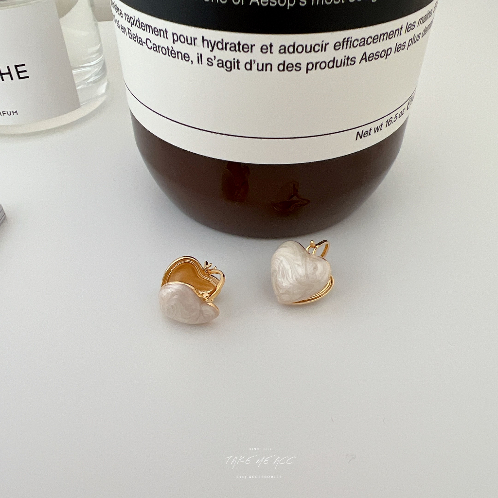 心之石｜純銀針耳環