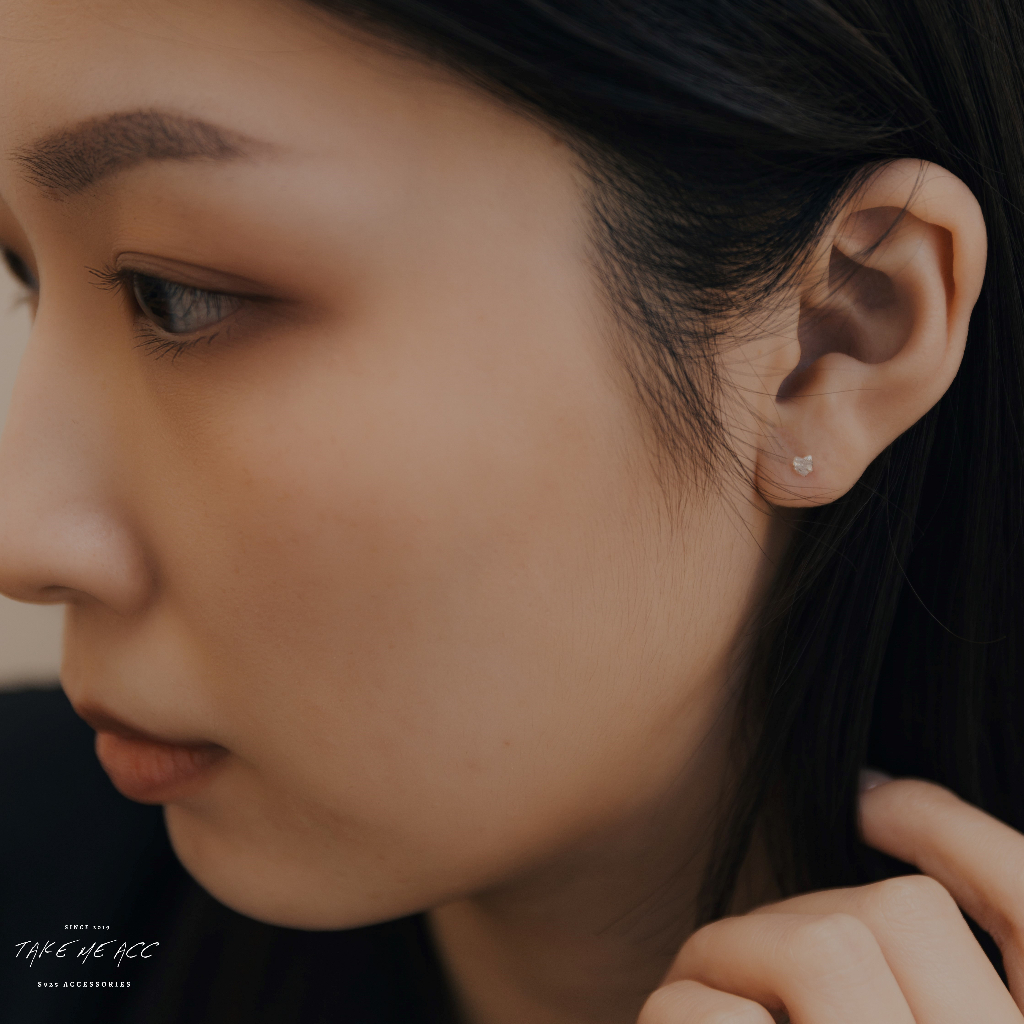 養耳系超迷你愛心｜全純銀耳環