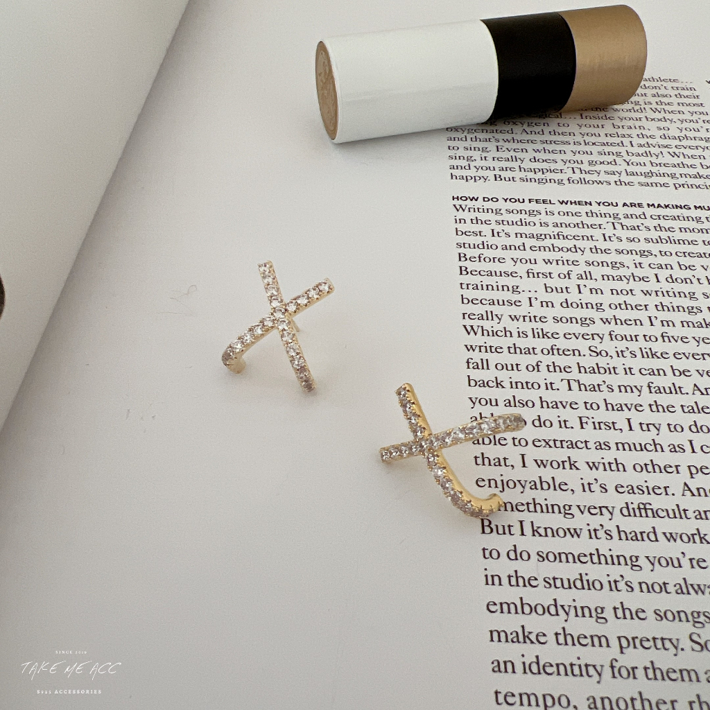 眾星交疊｜純銀針耳環